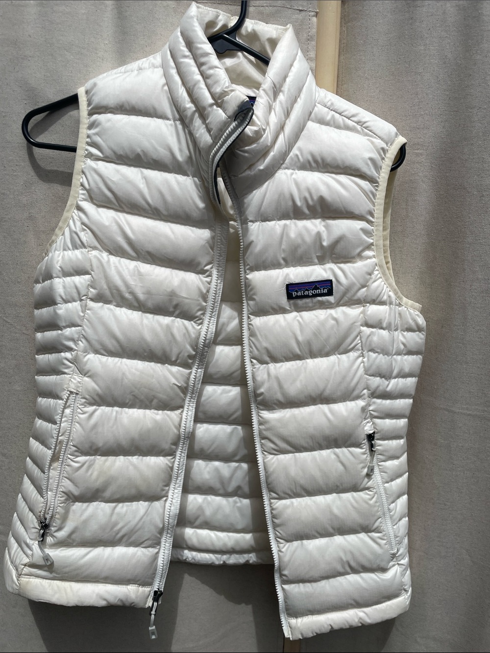Patagonia Cream Quilted Down Vest